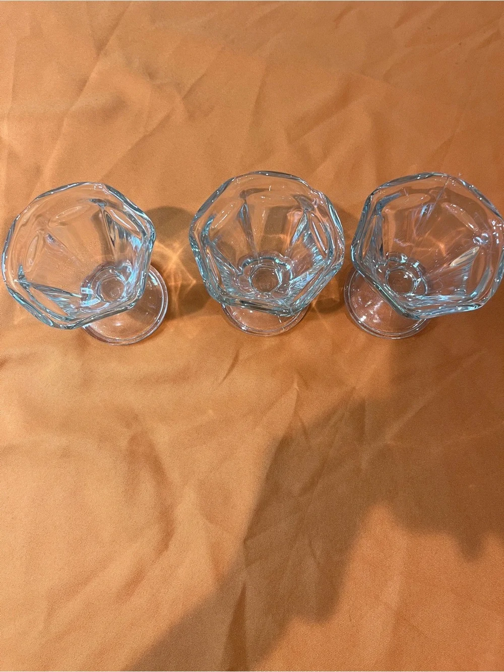Clear Glass Dessert Cups - Set of 3